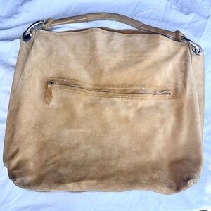 theory Hobo Style Suede Tan Bag Purse